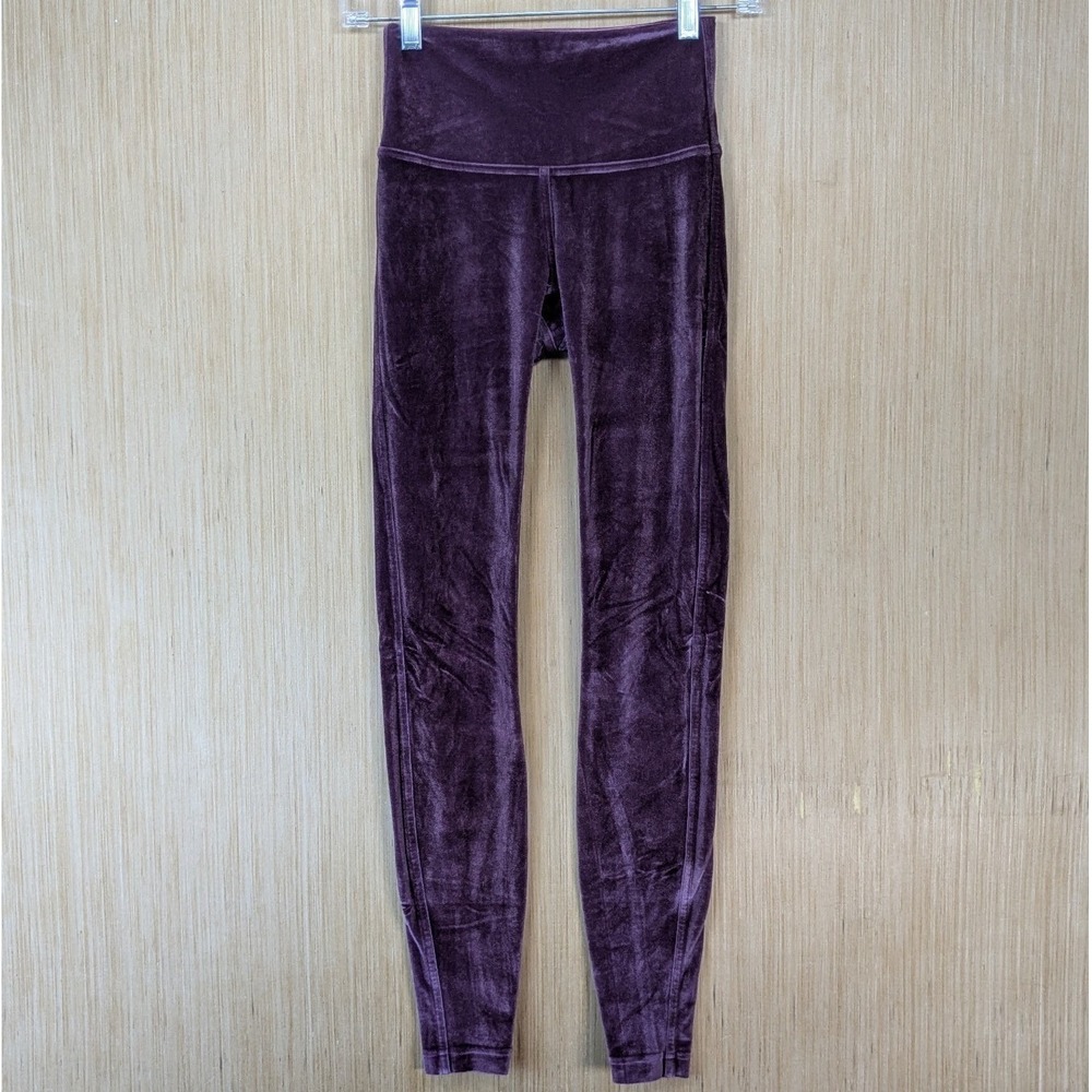 Lululemon Wunder Under Lounge Holiday Tight 28 Velvet Plum Purple Leggings 4